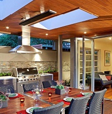Umbrella Mounted Outdoor Heatstrip